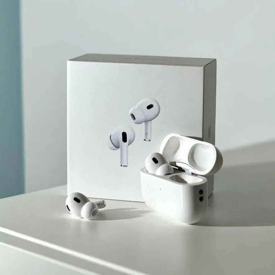 🎧 AirPods Pro 2 Style Earbuds – White | ANC | Magnetic Case | Lanyard | Air Tips | TC Jack | Big Cable