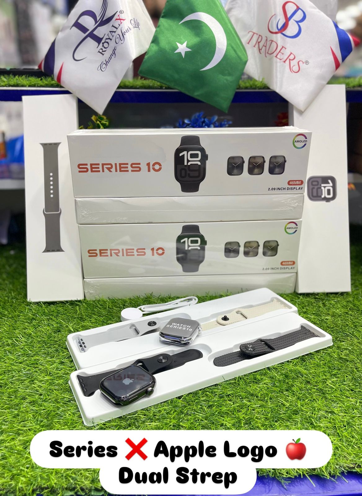 Premium Black Series 10 Look Smartwatch with Single Silicone Strap