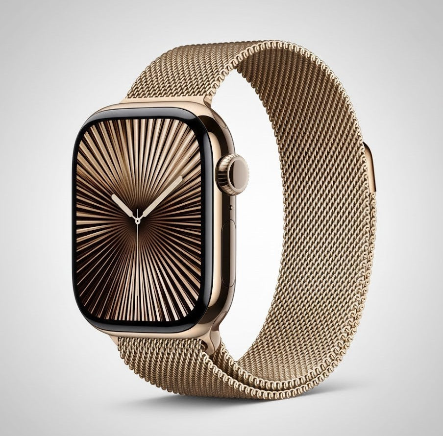 Luxury Gold Milanese Loop Smart Watch - Premium Stainless Steel Mesh Band