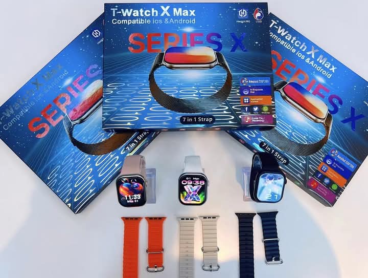 T-Watch X Max Smart Watch Series X - 7-in-1 Ultimate Strap Combo