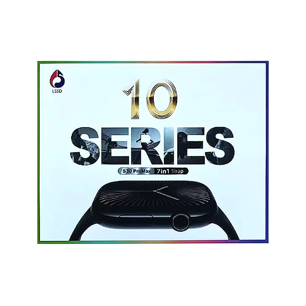 Series 10 Smart Watch (Black & Gold Tone) - 7-in-1 Ultimate Strap Collection