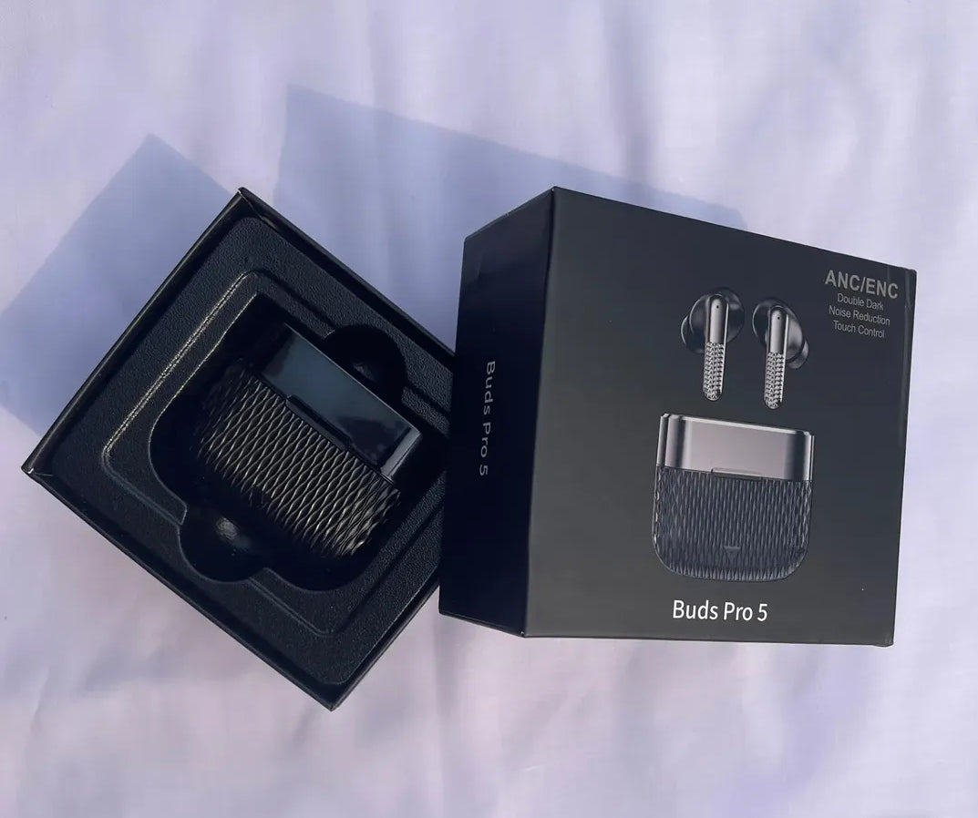 🎧 AirPods Pro 2 Style Earbuds – Black | ANC | Magnetic Case | Lanyard | Air Tips | TC Jack | Big Cable
