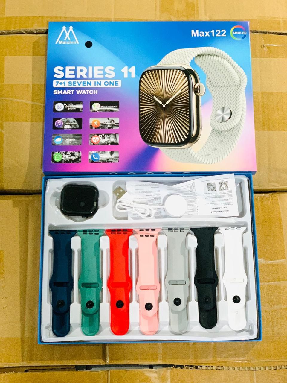 👉 Max 112 Series 11 Smart Watch 7-in-1 Combo | HD Display + Bluetooth Calling