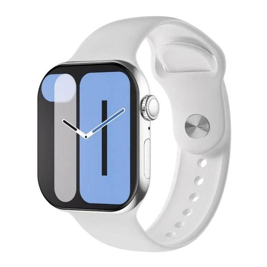 Premium Black I10 Pro Smartwatch with Stainless Steel Look Digital Dial